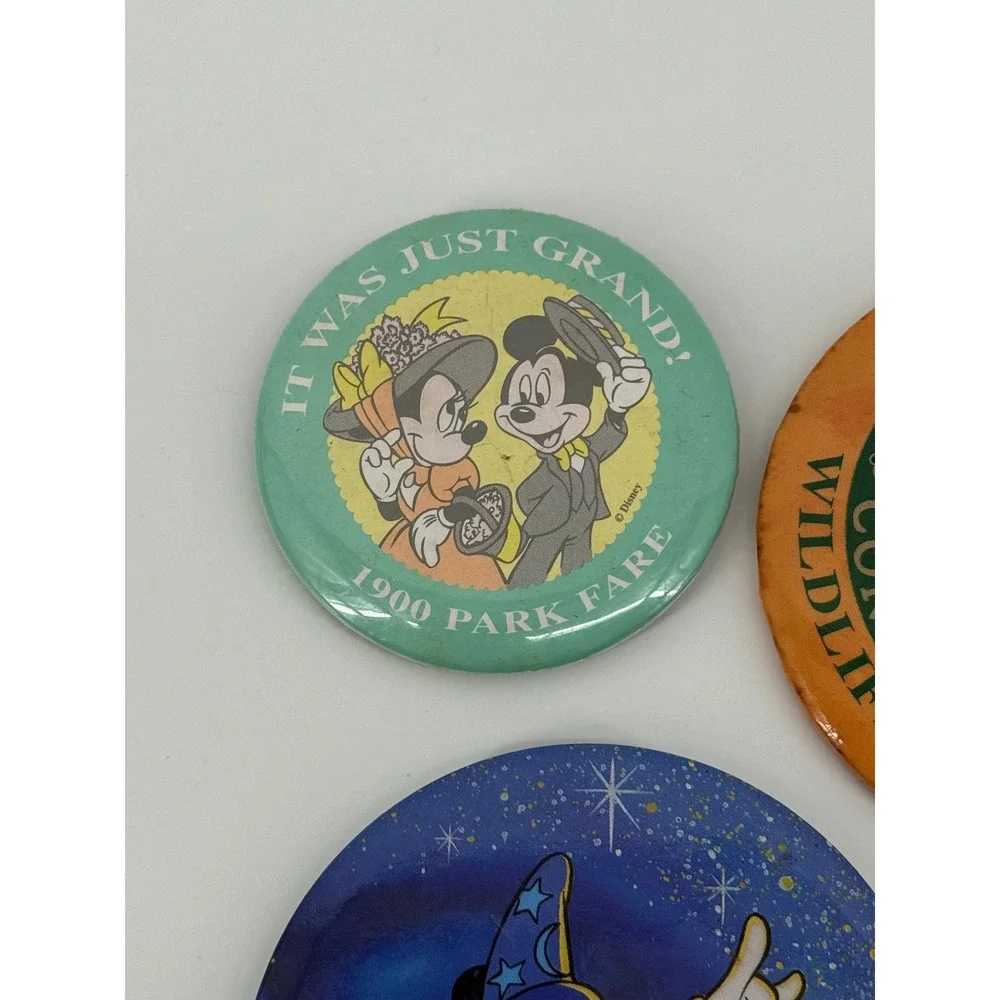 Disney Lot Vintage Pin & Keychain Metal Plastic Multi Sorcerer Mickey 90s